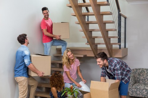 Packing and loading boxes for a local West London move
