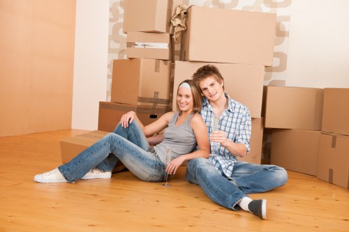 Local moving truck service operating in Shepherds Bush residential streets