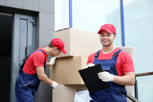 Packing boxes and household items for a Shepherds Bush move