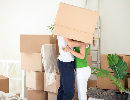 Customer confirming a house move booking with a service provider