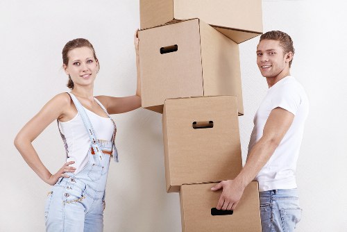 Careful loading of household furniture for a West London move