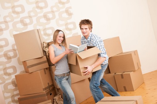 Removal van and loading preparation for a local flat move in Shepherds Bush