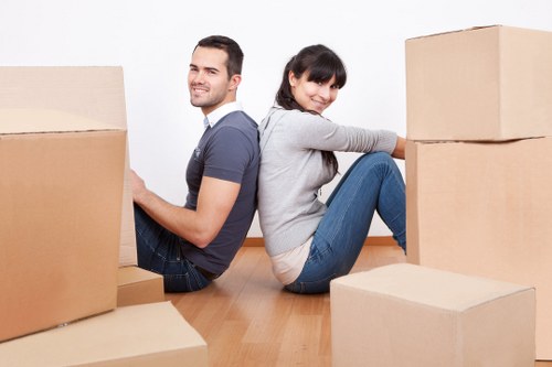 Packing and loading belongings for a Shepherds Bush house move